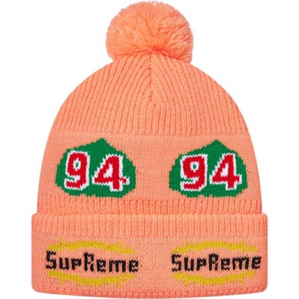 Supreme Leaf Peach Beanie NWT